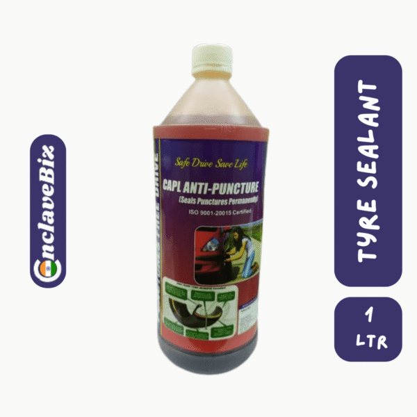 TYRE SEALANT 1 L. 1 PC | Instant & Value: Long-lasting, cost-effective Puncture Repair for Tubeless Tyres